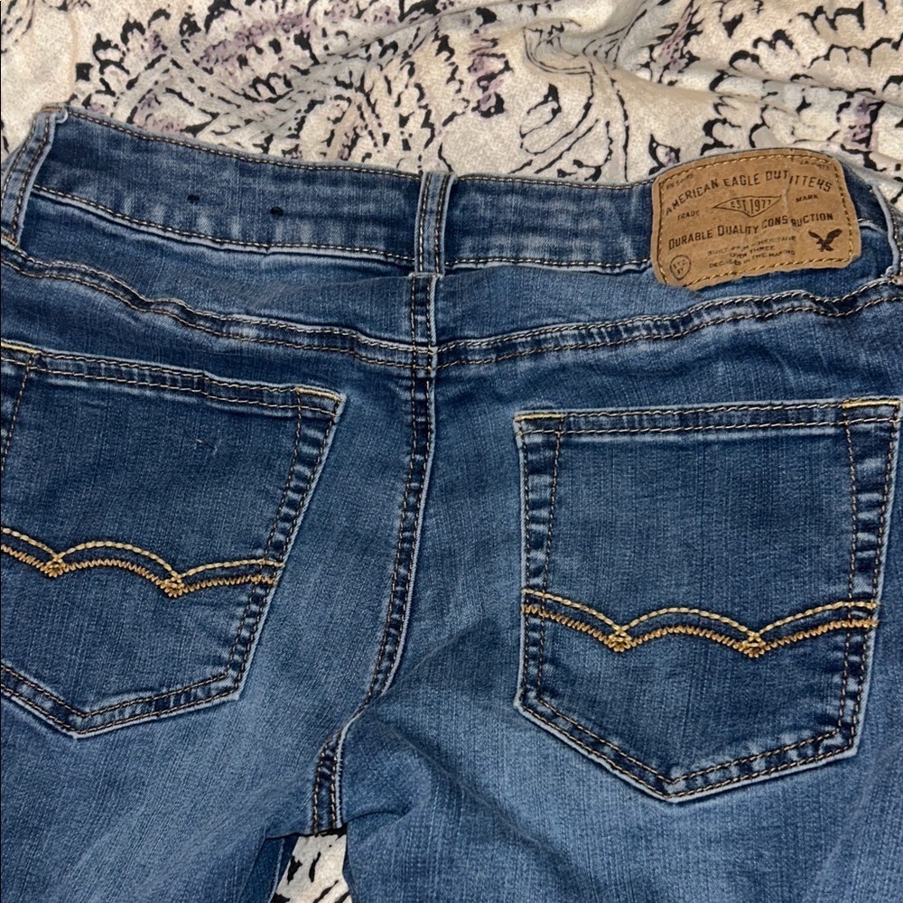 American Eagle Blue Extreme Flex Skinny Jeans - Picture 4 of 4